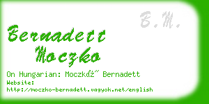 bernadett moczko business card